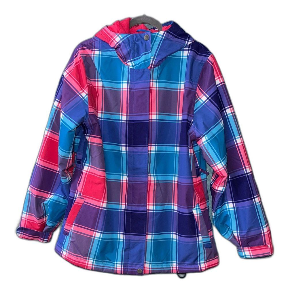Empyre 10K Snowboarding Jacket – Size Large – Pink/Blue/Purple Plaid